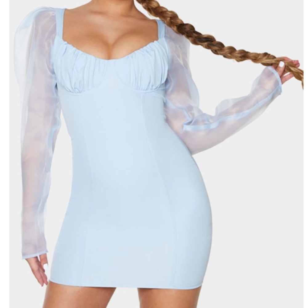 Plt Underwire dress w/ mesh sleeves